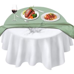 Table Protector Pad with Flannel Backing, Heavy-Duty Vinyl Table Padding Under Tablecloth, Waterproof, Heat Resistant, 60 inches, Round