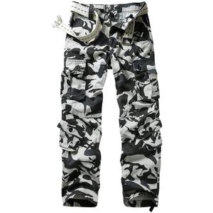 TRGPSG Men's Wild Cargo Pants, Camo Pants Cotton Casual Work Hiking Pants with 8 Pockets (42, Black Hawk Camo)