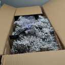 6 ft. Pre-Lit LED Flocked Snow Hinged Pine Artificial Christmas Tree with 250 White Lights