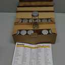 SpaceAid Spice Drawer Organizer with 24 Spice Jars, 378 White Minimalist Spice Labels, 4 Tier Seasoning Rack Tray Insert for Kitchen Drawers, 11.25" Wide x 17.5" Deep