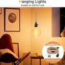 16.5FT Pendant Light Kit, Hanging Lights with Plug in Cord & Switch, Hemp Rope Swag E26 Socket Pendant Lamp, Extension Lantern Cable Vintage Farmhouse Industrial Retro DIY Decoration Fixtures