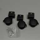 PATIKIL 1.5" Swivel Caster with 0.98" U Bracket, 4 Pack 360 Rotation Nylon Swivel No Noise Wheel with Brake Locking Caster for Furniture Legs Black