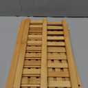 14.6"/18.5" 2 Tiers Bamboo Plant Stand Shelf,Desk Flower Pot Holder,Adjustable Desktop Shelf Display Organizer Ladder Rack for Office Decorate Storage Rack,Kitchen Rack (14.6" Length)