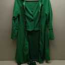 VNVNE Women's Gothic Steampunk Corset Halloween Costume Coat Victorian Tailcoat Jacket (Medium, Green)