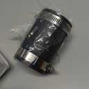 Pangda 2 Pcs Flexible TPE Coupling with Stainless Steel Clamps for Plastic and Copper Plumbing Connections, High Temperature Resistant Material, Black (1-1/2 Inches)