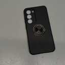 JAME for Samsung Galaxy S23 Case, Slim Soft Bumper With Ring Holder Kickstand, Shockproof Protective Cover [NOT for S23 Plus & Ultra], 6.1", Black