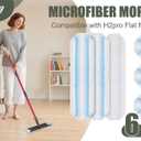 RONSUNG 3 Pack Microfiber Mop Pads Replacements Compatible with H2prO Flat Mop System, Washable & Reusable Refills for Deep Floor Cleaning, Fits for O Cedar H2prO Model