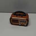 PRUNUS J150 Vintage/Retro Radio Bluetooth Speaker, AM FM Radio with Bluetooth, Bluetooth Radio, Support TF Card/USB Playing, TWS, D Battery Operated Radio, Rechargeable Radios
