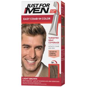 JUST FOR MEN Easy Comb-In Color, No-Mix, Light Brown A-25 (1 Pack)