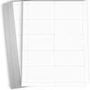 Hamilco Blank Business Cards Card Stock Paper White Mini Note Index Perforated Cardstock for Printer Heavy Weight 80 lb 3 1/2 x 2" 100 Sheets 1000 Cards