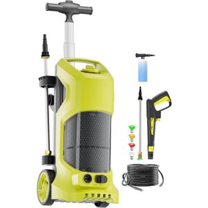 Electric Pressure Washer 4800PSI-Max 3.0GPM Pressure Washer with 4 Nozzles, 25FT Hose, Soap Tank, Ideal for Car, Driveway, Patio, Pool Yellow