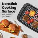 Chefman Smokeless Indoor Electric Grill, Extra Large Grilling Surface, Nonstick Table Top Grill for Indoor Grilling and BBQ with Adjustable Temperature Control, Drip Tray, Dishwasher-Safe Parts