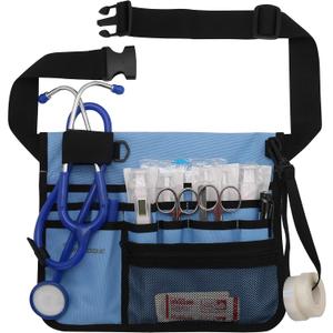 Nurse Storage Bag Multifunctional Nurse Storage Bag, Medical Kit Practical Waist Bag Nurse Pocket Storage Bag (SkyBlue)