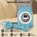 Sangyn Bluetooth Landline Phone with Handset and Speakerphone, Retro Bluetooth Home Phone, Classic Bluetooth Desk Phone, Cordless Bluetooth Telephone with USB Rechargeable