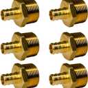 XFITTING 1/2 inch Pex x 3/4 inch Male NPT Adapter, 24-4-4=10X, 10 Pieces