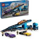 LEGO City Car Transporter Truck with Sports Cars Building Toy Set - Semi Truck Toy with Carrier & Trailer for Boys & Girls, Ages 7+ - Gift Idea for Kids - 60408