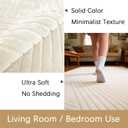 8x10 Beige Solid Color Area Rugs, Large Washable Living Room Rug