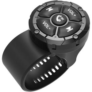 Bluetooth Media Button Remote,Adjustable Direction Waterproof Wireless Music Controller for Car Bike Motorbike,Steering Wheel Control Button Compatible for iPhone/Android Device Black
