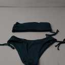 Bandeau Bikini Set Swim Suits for Women 2024 Strapless Bathing Suits 2 Piece Size M