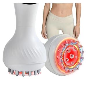 Lymphatic Drainage Massager & Anti Cellulite Massage Tool, Helps Reduce Stretch Marks & Cellulite, for Legs, Arms & Belly, Body Sculpting Machine with Microcurrent, Light, Heat & Vibration