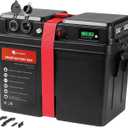 DR.PREPARE Trolling Motor Smart Battery Box, Group 24/27/31 Size Marine Battery Box with USB, 12V/24V Cigarette Lighter & Anderson Ports, Power Center for RV Solar Panel Boat (Batteries Not Include)