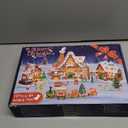 Christmas Gingerbread House Village Mini Building Set with Lights, 1955 PCS Holiday Village Building Block Toy with Xmas Tree Train Santa for Home Decor, Gift for Adults Kids Girls Boys 14+