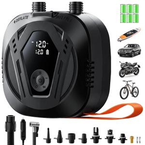 50PSI Paddle Board Electric Pump, Portable Rechargeable SUP Pump with Automatic Power-Off and Deflation Functions, Suitable for Stand up Paddle Boards, Car Tires, Inflatable Boats, and Kayaks, Blue