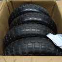 4PC 13" 4.00-6 Tire and Wheel Flat Free, Universal 5/ 8" Bearings & Extra 3/ 4" Bearings, 300lbs Load Capacity, 4.00-6 Tire Replacement for Gorilla Carts and Other Garden Carts, Wheelbarrows, Trolleys.