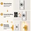 20" Alabaster Wall Sconce,Guwikou Natural Marble Wall Light with LED -1 pcs