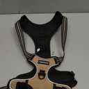 rabbitgoo Dog Harness No Pull with 2 Leash Clips, Adjustable Soft Padded, Reflective Oxford No Choke Pet Vest with Easy Control Handle for Large Dogs, Beige, L