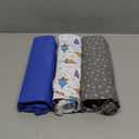 SwaddleMe by Ingenuity Original Swaddle, 100% Cotton, Improves Sleep & Calms Startle Reflex, 3-6 Months, 1.0 TOG, 3-Pack, Baby Swaddle Blanket - Superstar (Blue/Gray/White)