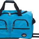Rockland Rolling Duffel Bag, Black, 22"