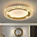 UOFUS 28W Gold LED Flush Mount Ceiling Light 12inch Modern Round Ceiling Light Fixture 3000K-6000K Super Bright Circle Ceiling Lamp for Bedroom Kitchen Bathroom Entryway Hallway Stairwell (11.81inch)