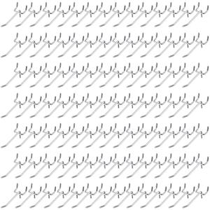 Shimeyao 100 Pcs Peg Board Shelving Hooks Stainless Steel Hanging Board Pegs Wall Display Hooks Bulk for 1/8 1/4 Garage Storage Organizer Accessories(2 Inch,Silver)