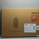 TRAHOME Irregular Asymmetrical Wall Mirror, 48" x 24" Flannel Wrapped Wooden Frame Frame Mirror for Living Room Bathroom Entryway, Hanging or Leaning Against Wall (Orange)