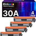 E-Z Ink 30A Toner Cartridge Black CF230A Replacement for HP 30A Black Toner Cartridge CF230A CF230X Compatible with M227fdw M203dw M227fdn M203dn M227sdn M203d M227 M203 Printer (4-Pack)