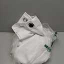 NICETOWN 100% Blackout Window Curtain Panels, Cold and Full Light Blocking Drapes with Black Liner for Nursery, 84 inches Drop Thermal Insulated Draperies (White, 2 Pieces, 52 Wide Each Panel)