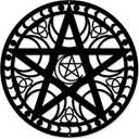 NBEADS Triple Moon Wall Art, 11.8" Black Metal Wall Hanging Decor Pentagram Silhouette Wall Art Wiccan Decor for Bedroom Living Room Office Kitchen Christmas Wall Decoration