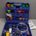 31PCS Coolant Pressure Tester Kit, Radiator Pressure Tester and Vacuum Refill Kit for Automotive Cooling System, Includes 23 Adapters