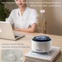 HODEMI Small Cool Mist Humidifier & Home Essential Oil Diffuser  Top Fill Ultrasonic Aromatherapy with Remote, Flame & Jellyfish Mist Modes, Timer & Auto Shut-Off, for Bedroom, Office, Plants (White)