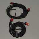 JSAUX 8K HDMI Cables 2.1 10FT 2-Pack 48Gbps Ultra High Speed Cords(8K@60Hz 7680x4320, 4K@120Hz) eARC HDR10 HDCP 2.2 & 2.3 3D, Compatible with PS5/PS4/X-Box/Roku TV/HDTV/Blu-ray/LG/Samsung QLED (Red)