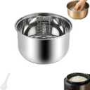 Rice Cooker Inner Pot, & Rice Cooker Parts - Stainless Steel Non-Stick Replacement Pot, Durable Universal Fit for Multi-Cookers, Even Heating for Perfect Rice (1.6L)