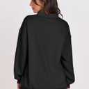 ANRABESS Womens Oversized V Neck Sweatshirt Fleece Long Sleeve Hoodies Pullover Comfy Top 2026 Outfits Teen Preppy Clothes Black X-Large