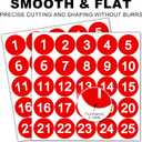 3 x 50 Pcs Red Number Stickers 1-25, Vinyl Small Number Stickers, Strong Adhesive/Waterproof & Anti-Fading, Suitable for Indoor/Outdoor Inventory Management Lockers Equipment Home Office