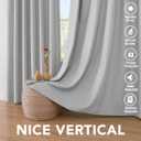 H.VERSAILTEX 100% Blackout Curtains for Bedroom, Thermal Insulated Linen Textured Curtains Heat and Full Light Blocking Drapes Living Room Curtains 2 Panel Sets, Glacier Gray, 52x84 Inch
