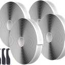 Oleitodh Black Butyl Sealant Tape  1/2" x 80' Butyl Rubber Sealant, 4 Rolls Multi-Purpose Butyl Rope, and Putty Tape for RV Repair, Window, Boat Sealing, Glass and EDPM Rubber Roof Patching