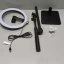 Overhead Phone Camera Mount for Desk Tripod - 10" Ring Light with Stand - Solid Ring Light with Clamp for Artist Drawing, Video Recording,CRI >95 RingLight for Tabletop