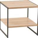 ClosetMaid 1310 2- Tier Square Wood Side Table with Storage Shelf, Natural