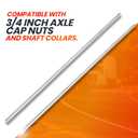 AR-PRO (2-Pack) 3/4 x 36 Zinc Plated Steel Rods Designed for Use as an Axle Shaft on Hand Trucks Dollies Wagons 4005BC Wheelbarrows