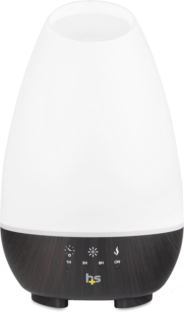 HealthSmart 500ML Essential Oil Diffuser for Large Rooms, Cool Mist Humidifier and Aromatherapy Diffuser, Adjustable Timer, Mist Mode and 7 LED Light Colors, White (Pack of 1) HealthSmart 500ML Essential Oil Diffuser for Large Rooms, Cool Mist Humidifier and Aromatherapy Diffuser, Adjustable Timer, Mist Mode and 7 LED Light Colors, White (Pack of 1)